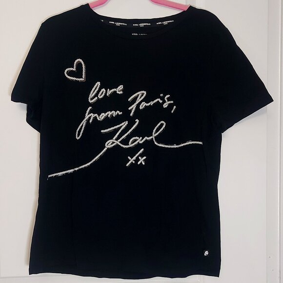 Original Karl Lagerfeld "Love from Paris" t-shirt - Picture 1 of 8